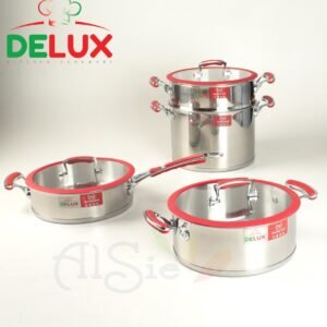 DELUX Kitchen Cookware طقم طناجر فاخر من