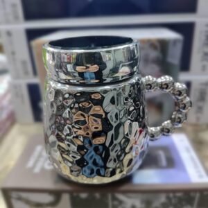 (متوفر باللون الدهبي)كوب فضي بغطاء