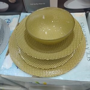 طقم صحون 24 قطعة الدهبي