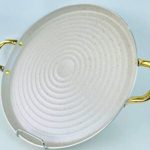 30cmقدر طهي دائري فاخر بسطح غير لاصق ومقابض ذهبية