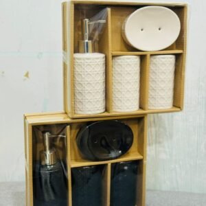 "طقم حمام سيراميك – أناقة وتنظيم بلمسة فاخرة"