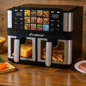 "multismart – مقلاة هوائية رقمية مزدوجة"